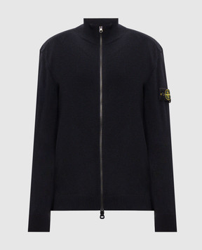 Stone Island Blue wool cardigan L2S155100023S00B4