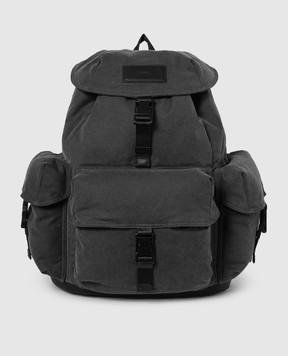 Juun.j Gray backpack with logo patch JC69D4P004