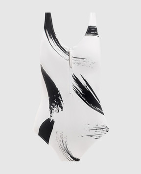 Loulou de Saison Minea ivory printed swimsuit MINEA