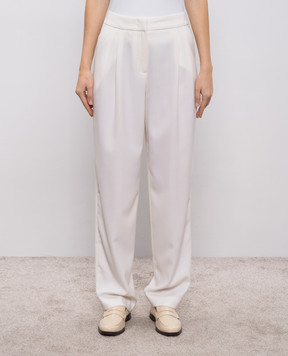 Peserico White pants with wool P0486603470