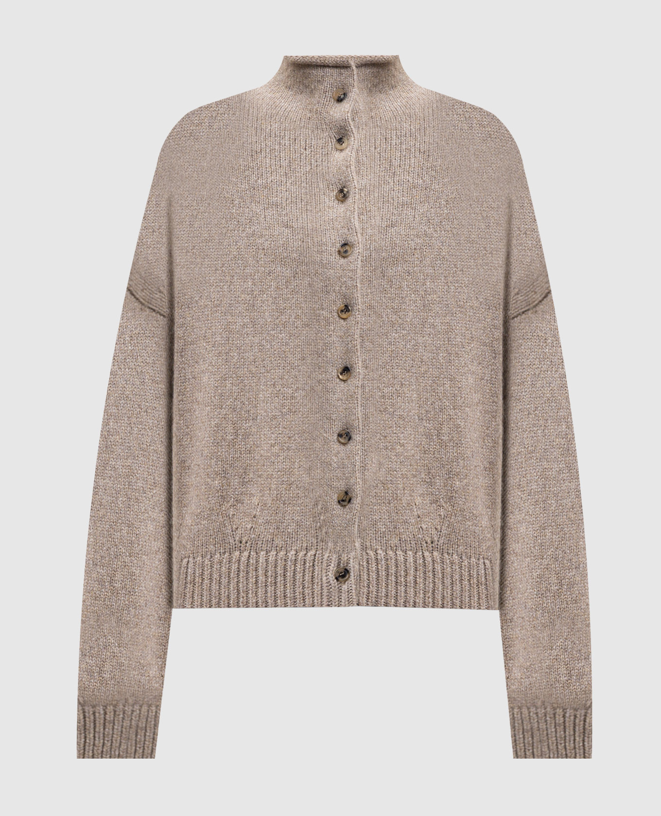 

Nelya beige cashmere cardigan Khaite