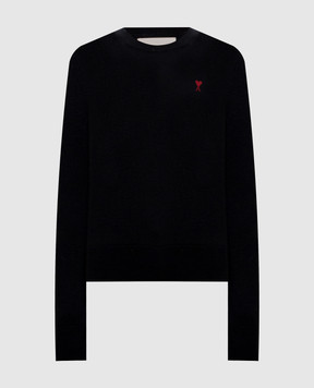 Ami Paris Ami de Coeur black wool jumper FKS826001