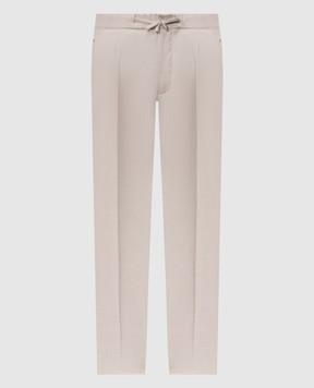 Enrico Mandelli Beige cashmere pants GYM02B5607