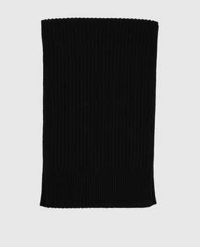 Bertolo Cashmere Black cashmere scarf 000121000005