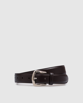 Brunello Cucinelli Brown leather belt MAUNX346
