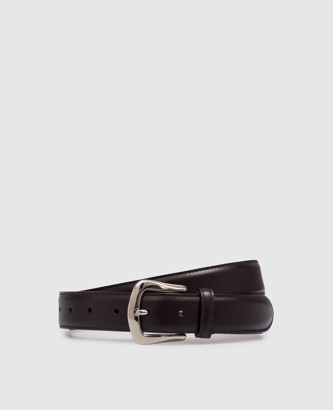 Brown leather belt