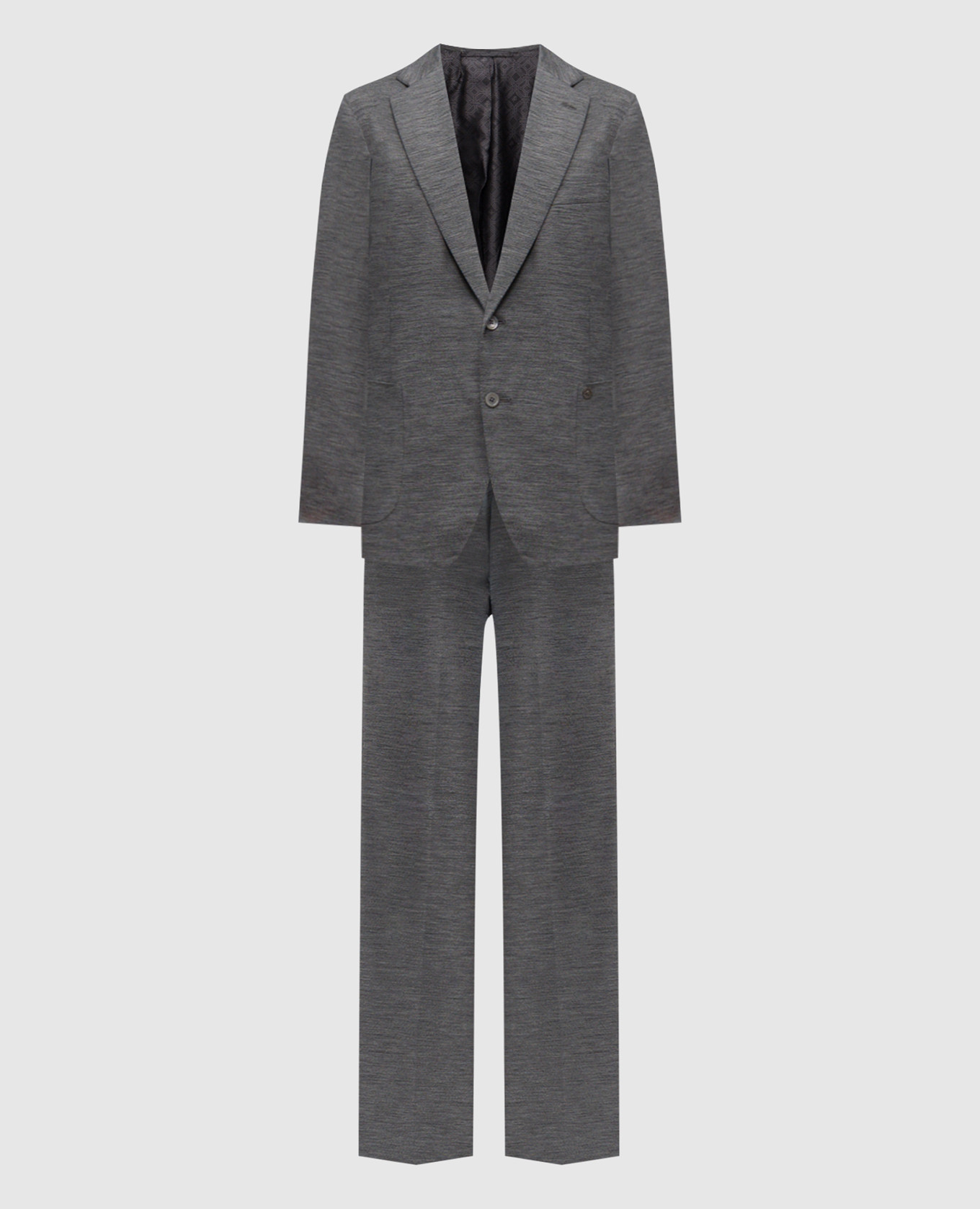 

Grey melange wool and silk suit Stefano Ricci