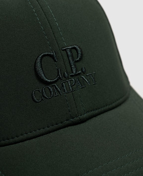 C.P. Company Children's green cap with logo embroidery CQX005L3A97
