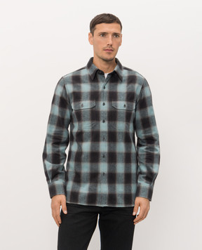 Tom Ford Blue checkered shirt HME001FMC344