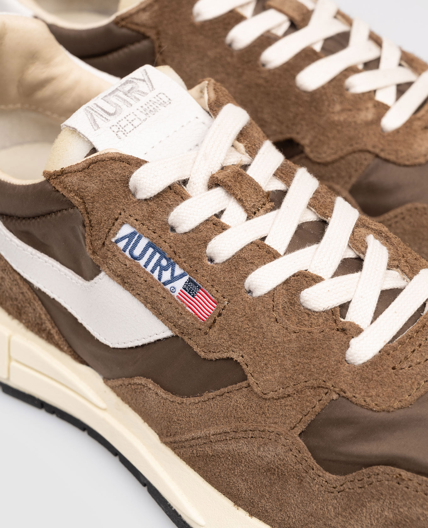 

Brown REELWIND combination sneakers AUTRY