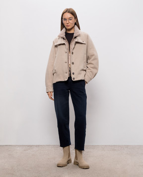 MooRER Beige HILSA wool and cashmere down jacket HILSAMRO