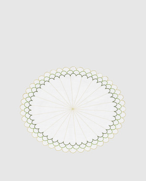 Los Encajeros White Escamas linen placemat PLACEMATESCAMAS