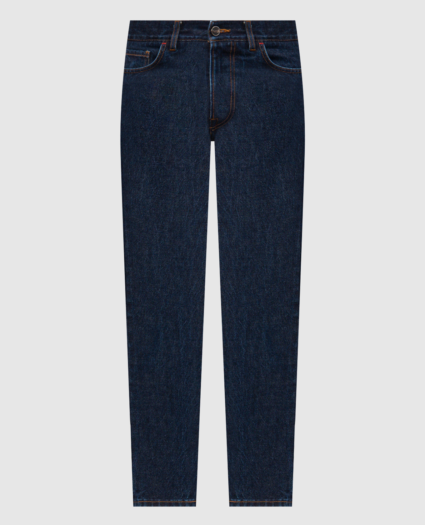 

Chiaja blue jeans with logo patch ISAIA