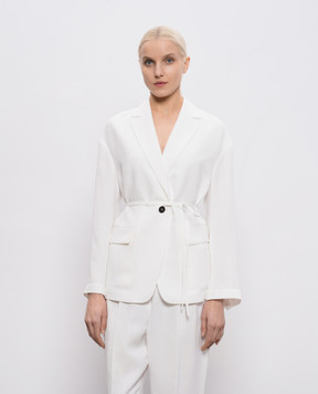 Brunello Cucinelli White jacket with linen MH1267591