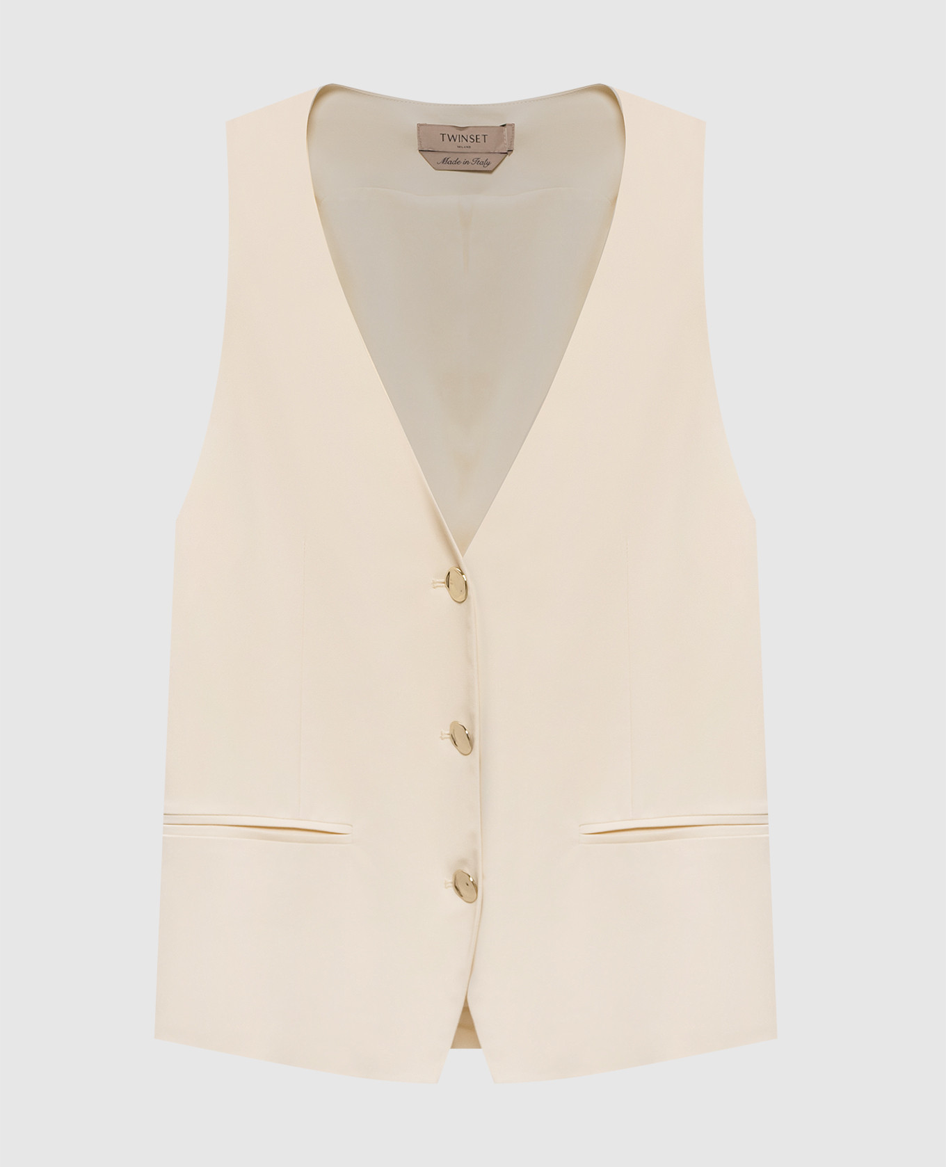 Beige vest with logo