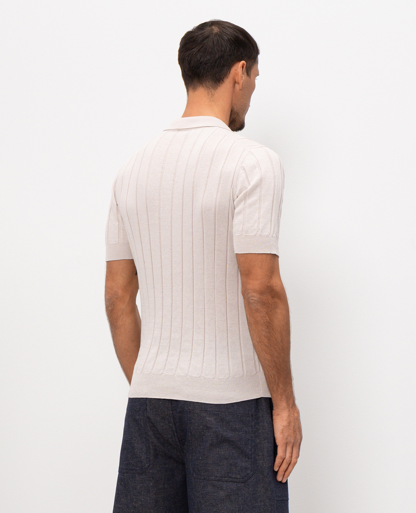 

Beige cotton polo shirt Pini Parma