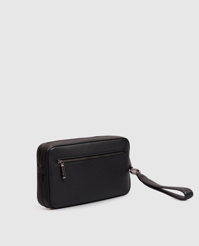 Stefano Ricci Black leather clutch PP365BRUMR