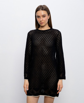 Agnona Black openwork dress KR110287C080P