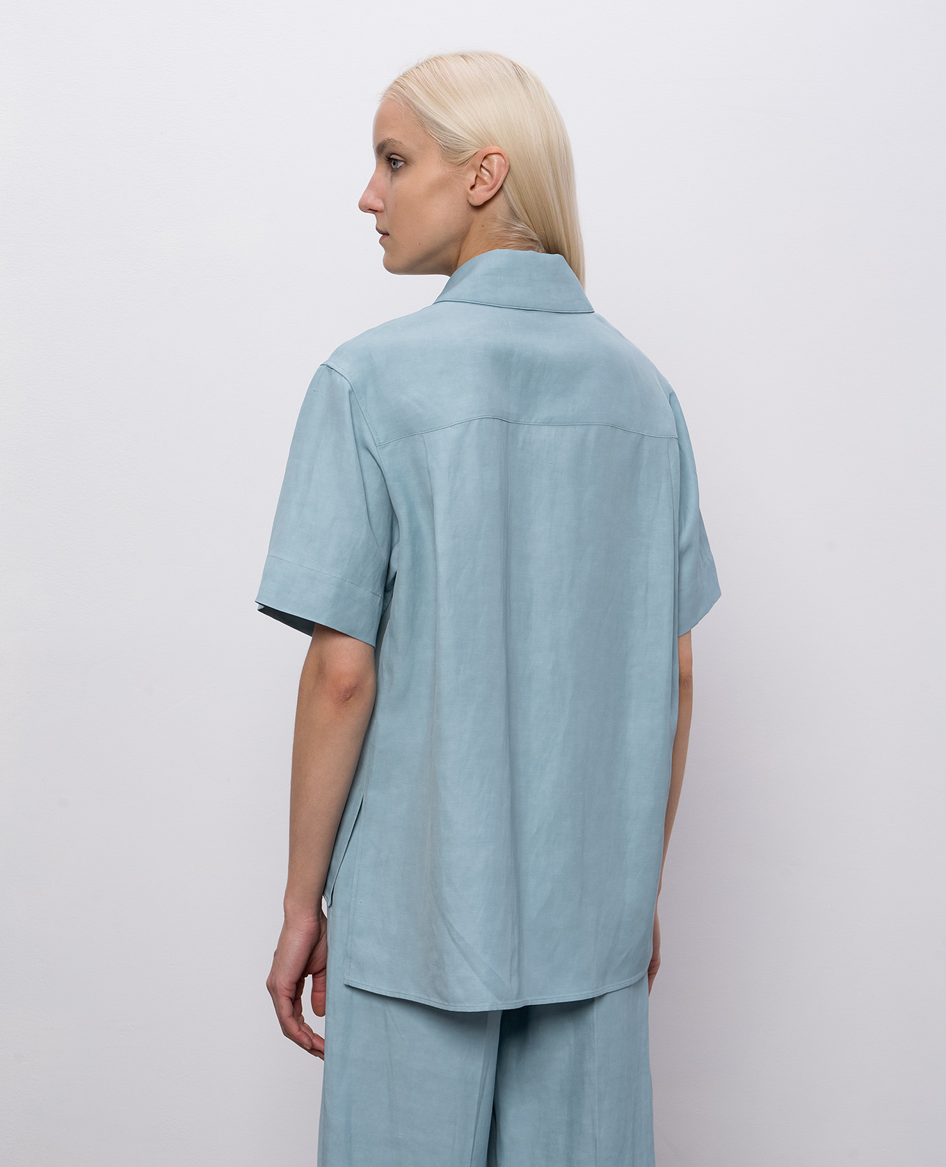 

Blue Volume shirt with linen JOSEPH, Light blue