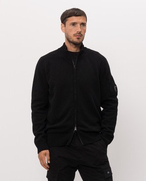 C.P. Company Black cardigan with wool MKN088A110149A