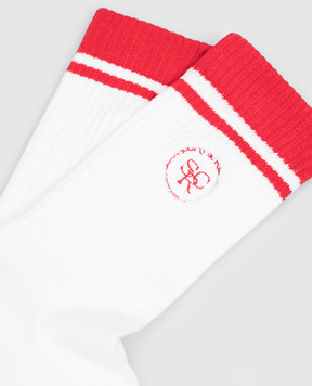 Sporty & Rich Socks with embroidered monogram logo AC02771305WH17