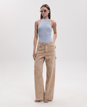AMIRI Blue top with an open back AWTOJR1091