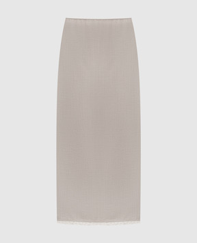 Solotre Beige midi skirt M1AC0032