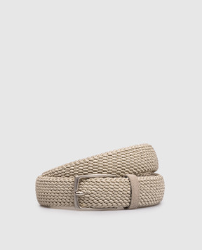 ISAIA Beige braided belt FB0047PLF61