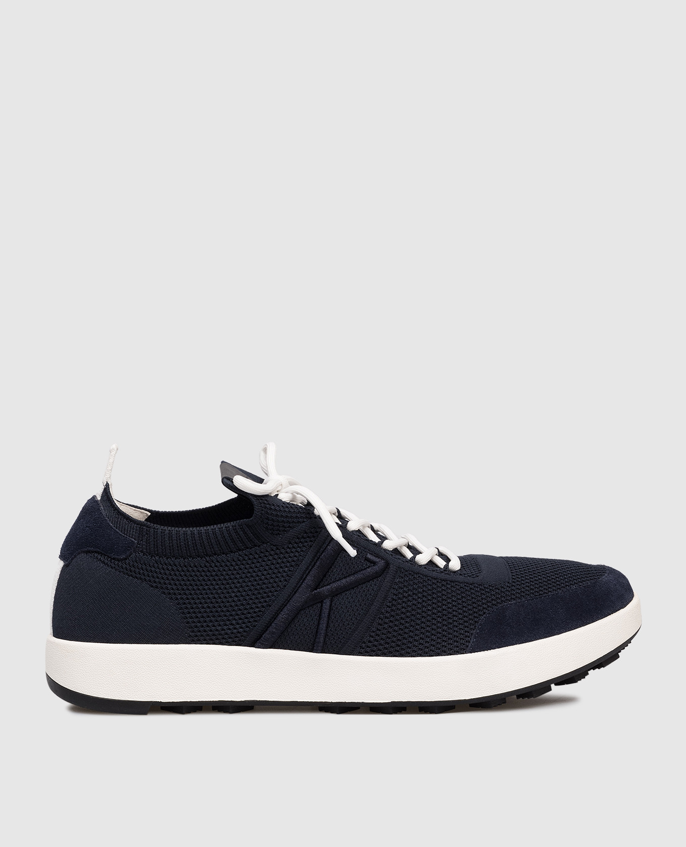 Blue combination sneakers with monogram