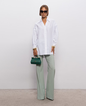 Max Mara Sportmax Green flared wool trousers HANGAR SPXHANGAR