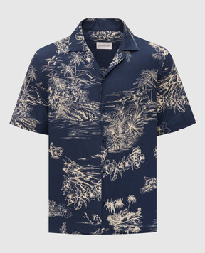 Moncler Blue printed shirt L10912F00047599GH
