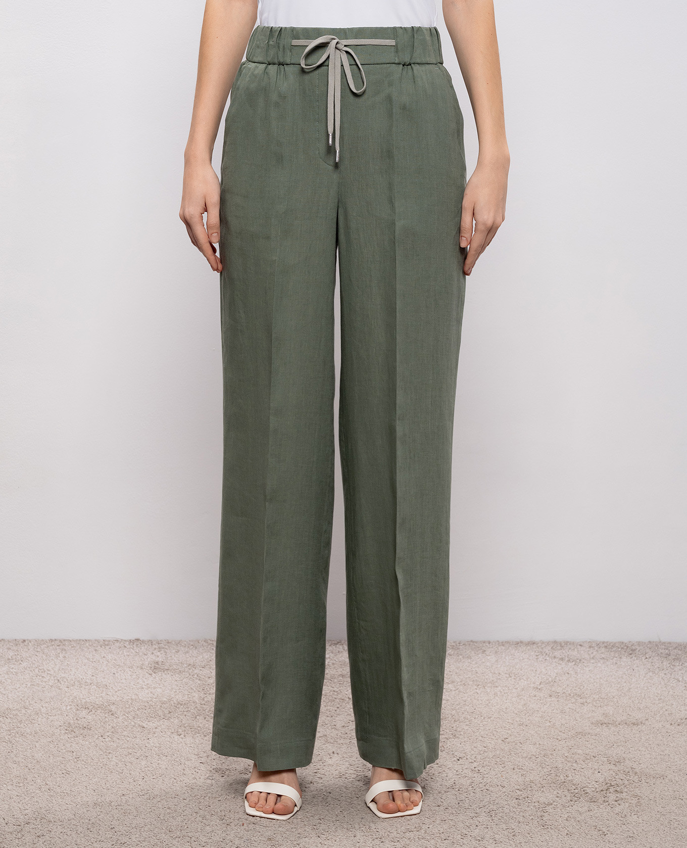 

Green linen pants Peserico