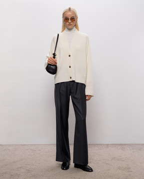 Loulou de Saison KAIA ivory cashmere cardigan KAIALDS