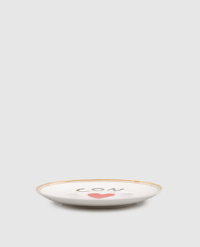 Bitossi Home White porcelain bread plate With Love FTB00271