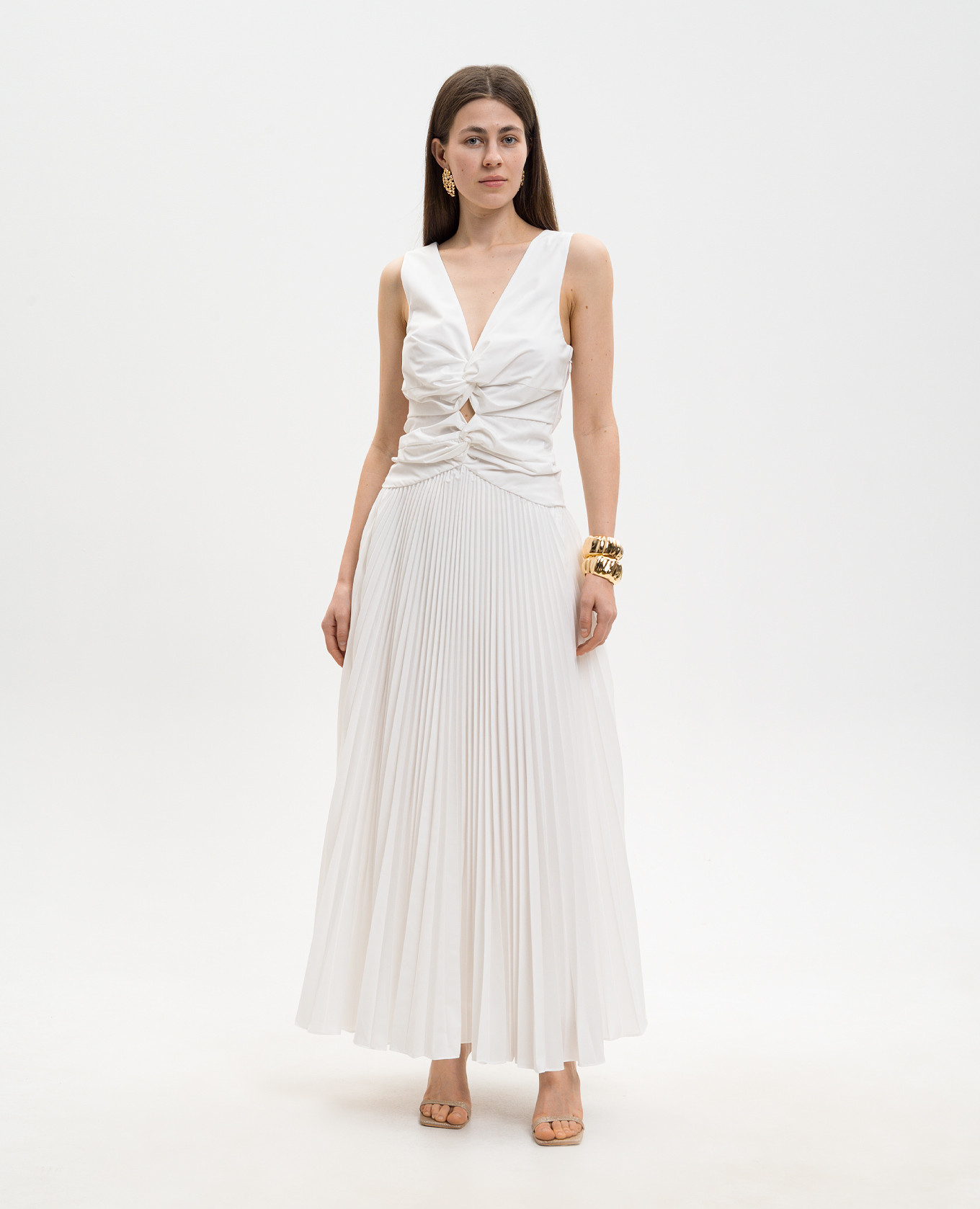 

White dress with pleating Simkhai