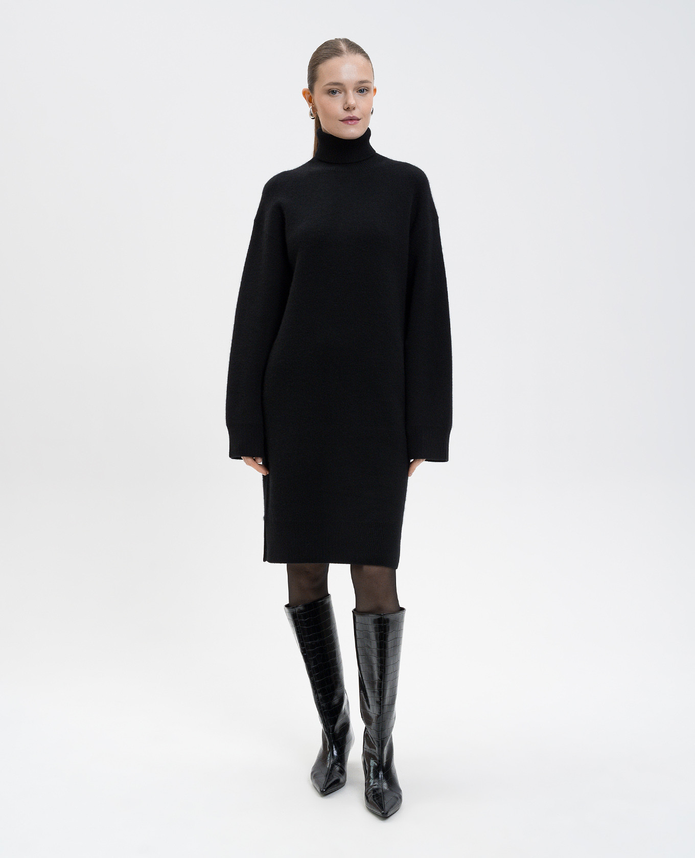 

Black wool and cashmere dress Toteme