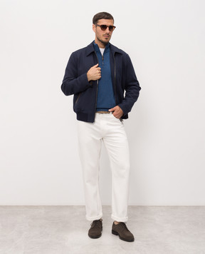 ISAIA Blue cashmere sweater MG8493YP003