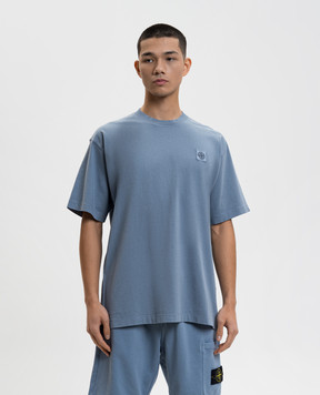 Stone Island Blue T-shirt with logo patch L1S152100030S0115