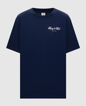 Sporty & Rich Club Script blue t-shirt TO11985274BL106