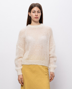Brunello Cucinelli Ivory mohair sweater MLC349300P