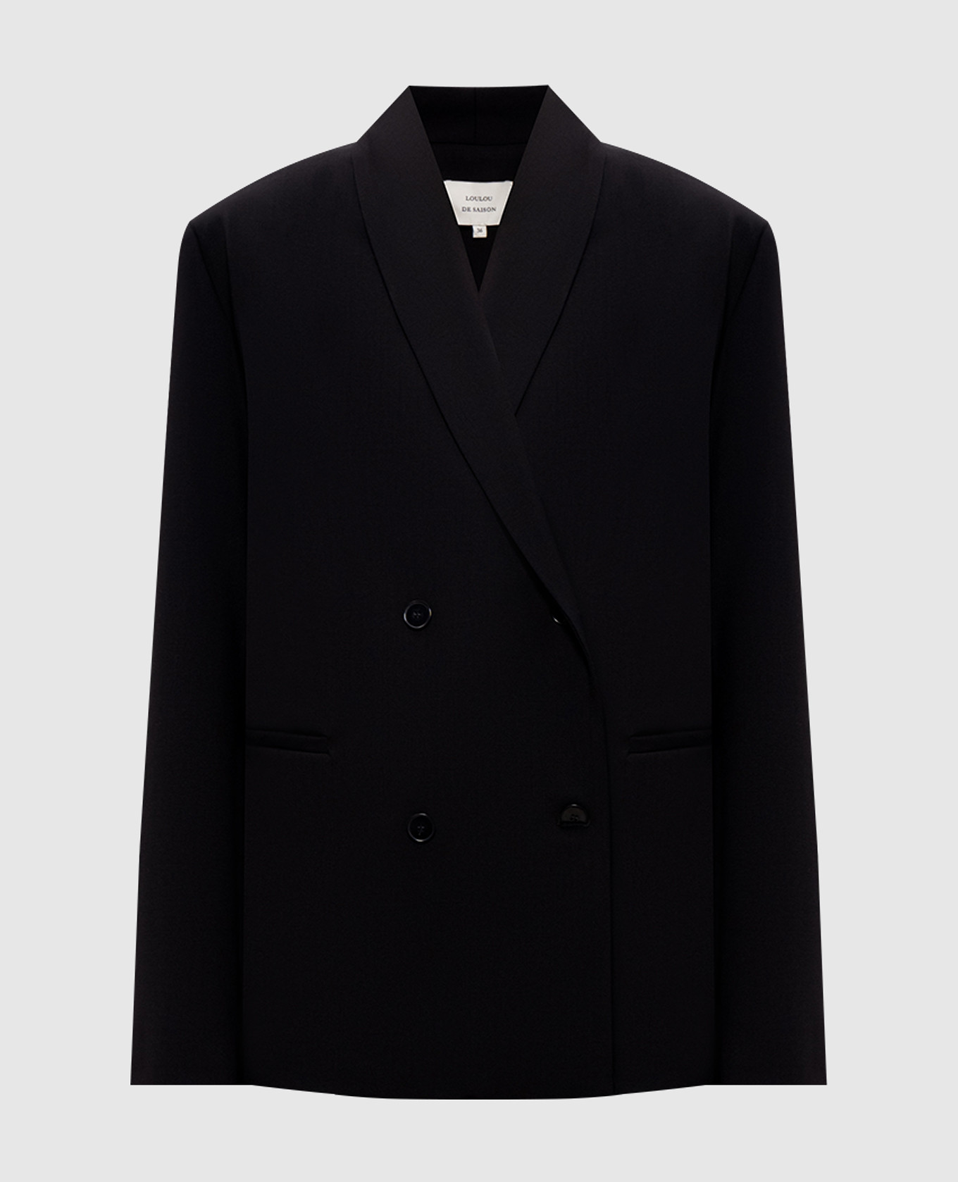 

Black double-breasted wool jacket SANCIA Loulou de Saison