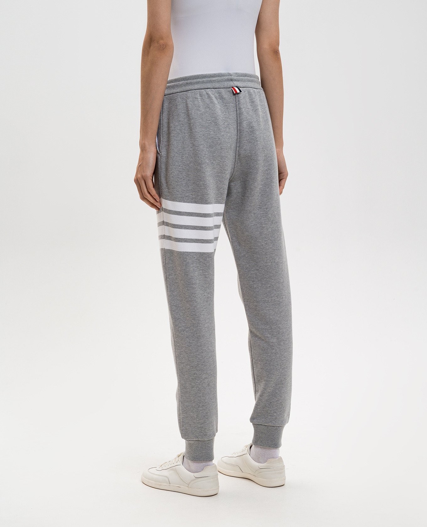 

Grey joggers with branded stripes Thom Browne