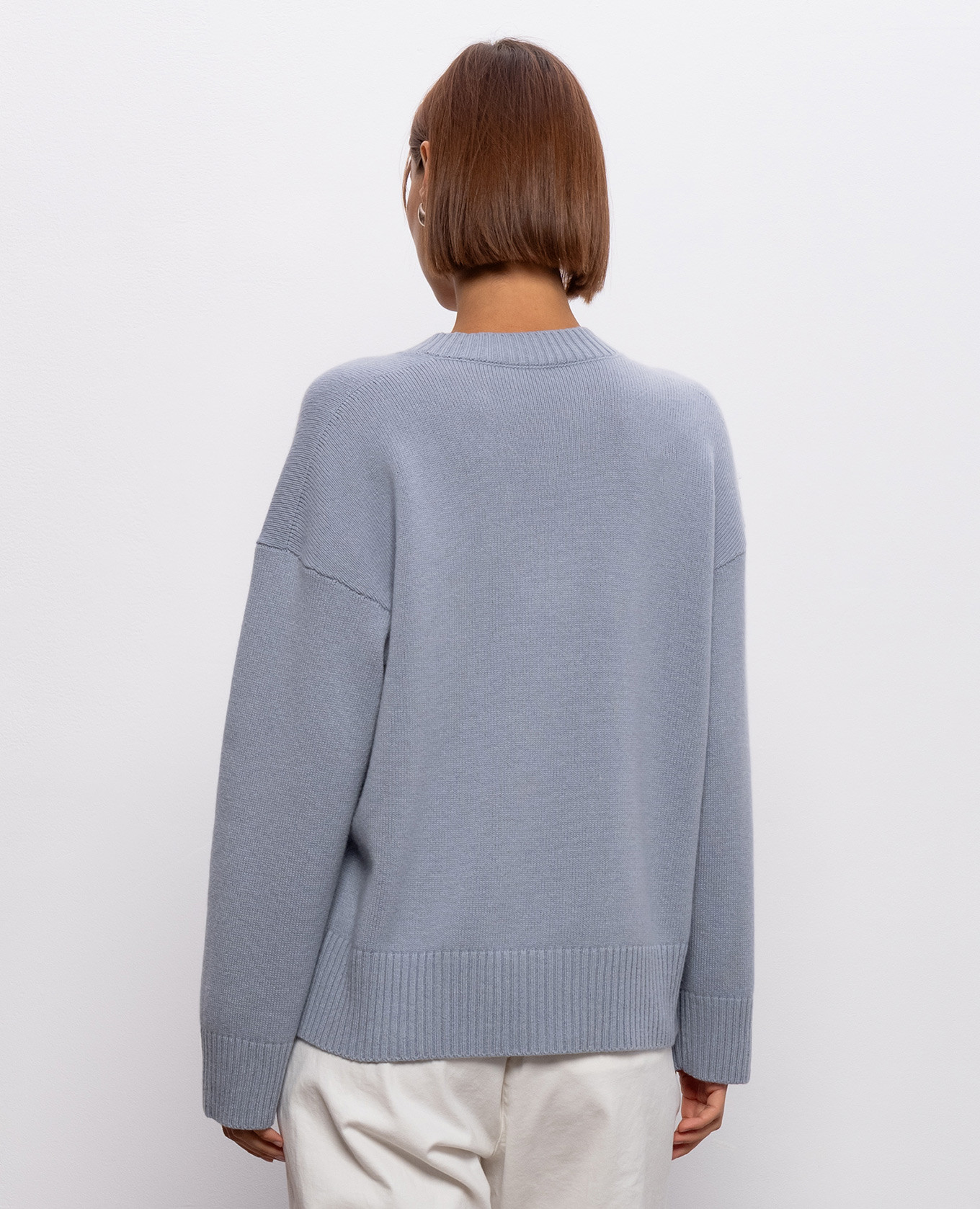 

Blue wool, silk and cashmere pullover Peserico