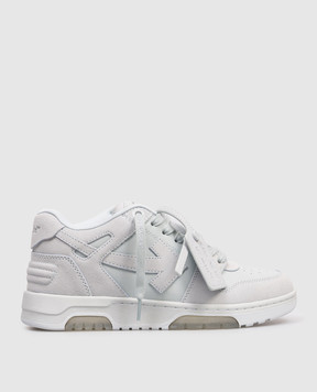 Off-White Out Of Office blue suede sneakers OWIA259S26LEA004