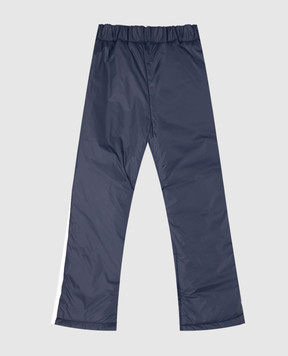 Balmain Children's blue ski pants with logo print BZ6L10N0372