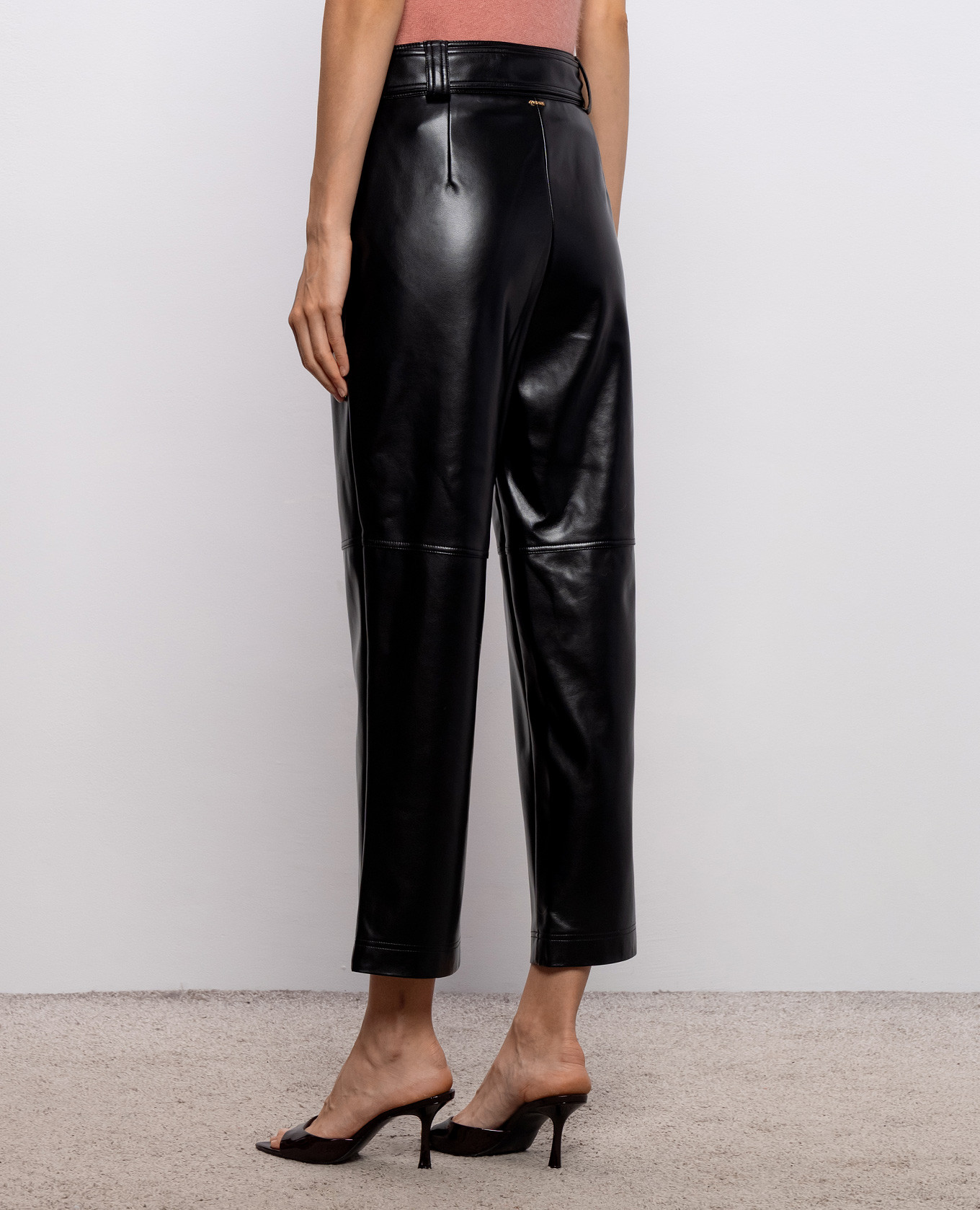 Black pants with belt Twinset 4
