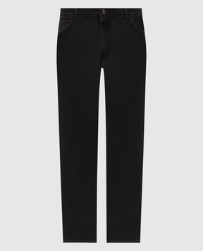 Stefano Ricci Black jeans with logo patch MST63B1030T01519