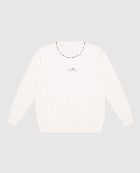 Maison Margiela MM6 Children's ivory sweater with wool M61025MM06Q