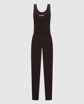 Jil Sander Brown jumpsuit with logo print J40FP0106J20031