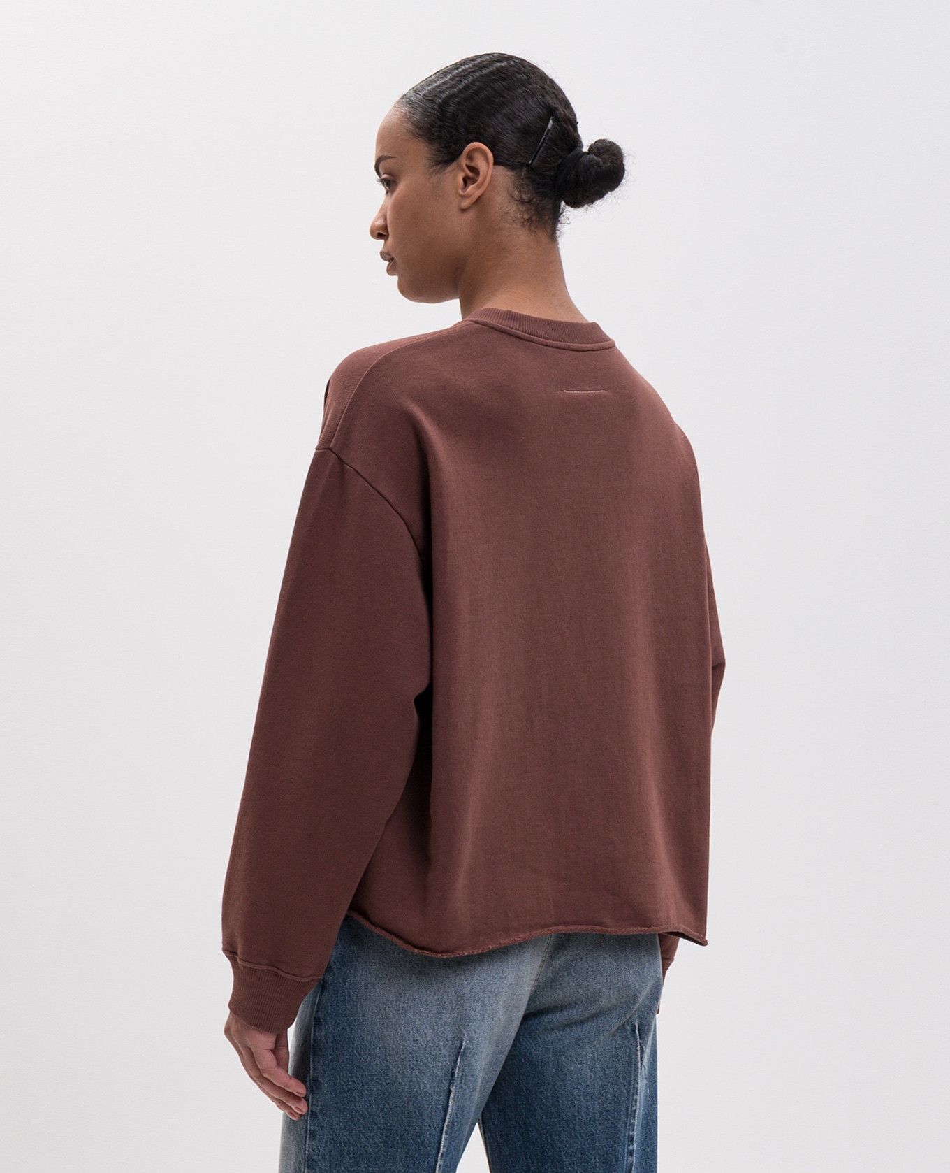 

Brown sweatshirt with logo print Maison Margiela MM6